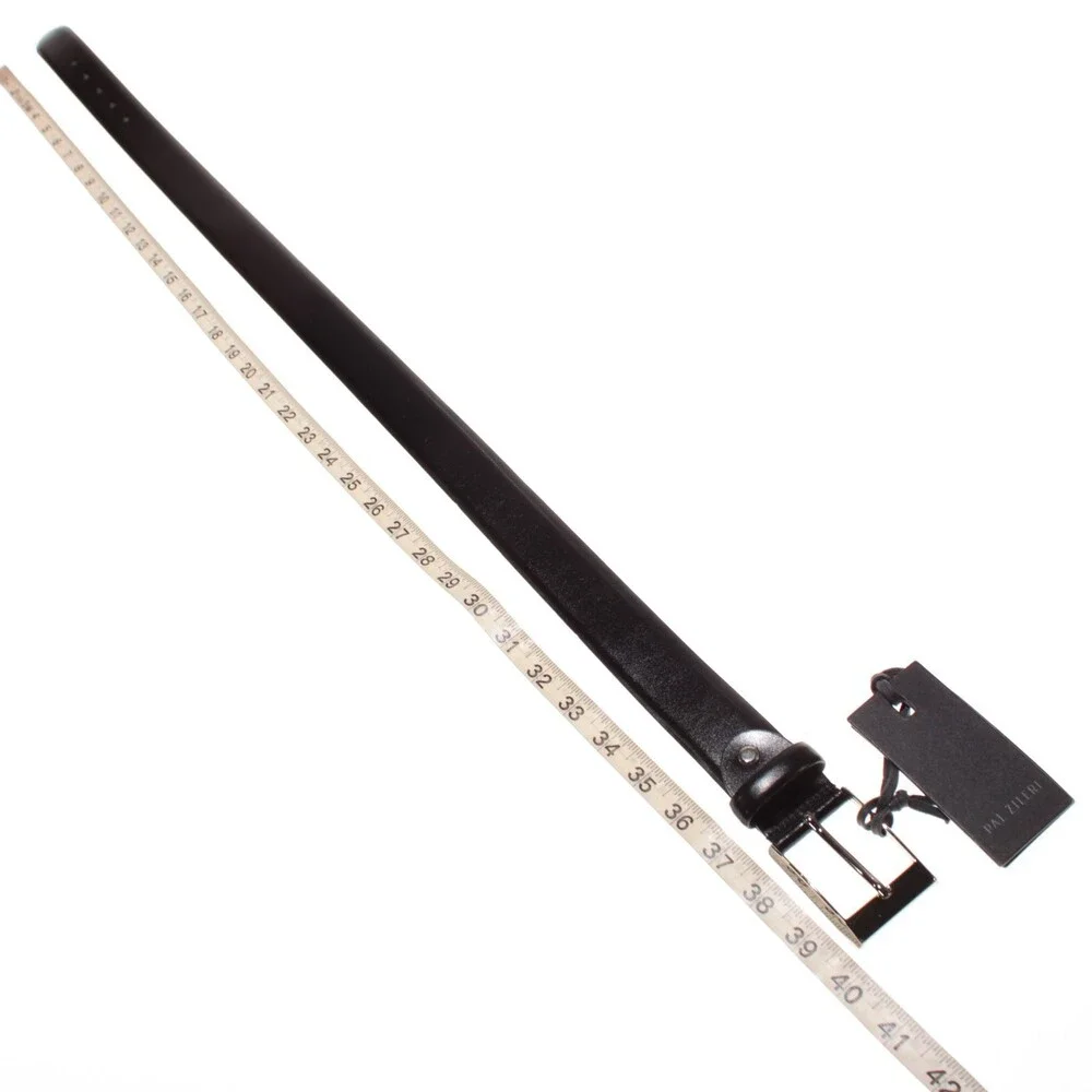 Pal Zileri NWT Classic Belt Size 85 / 48 (US 32) in Solid Black Leather